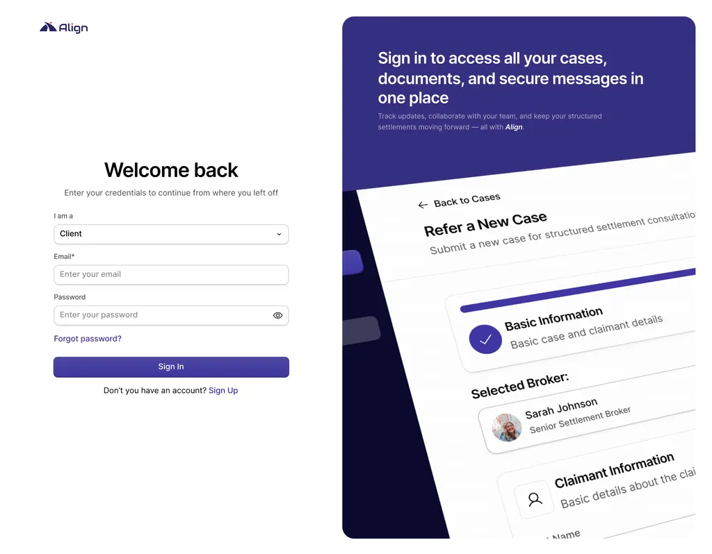 Align - Structured Settlement Referral Platform