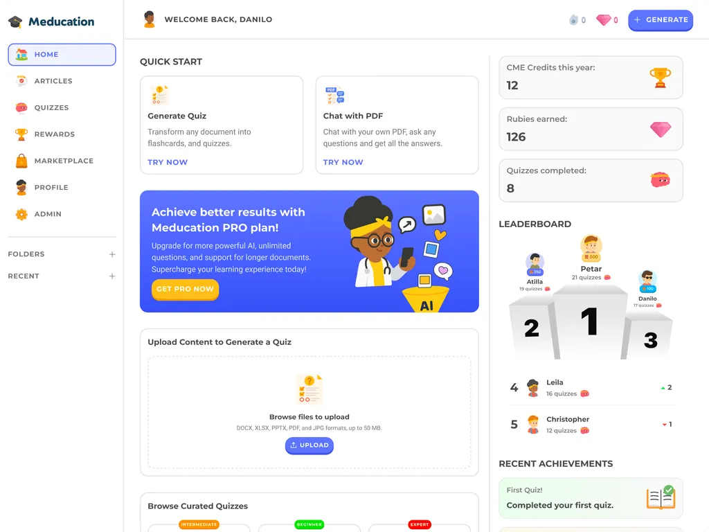 Meducation - AI-powered medical learning platform