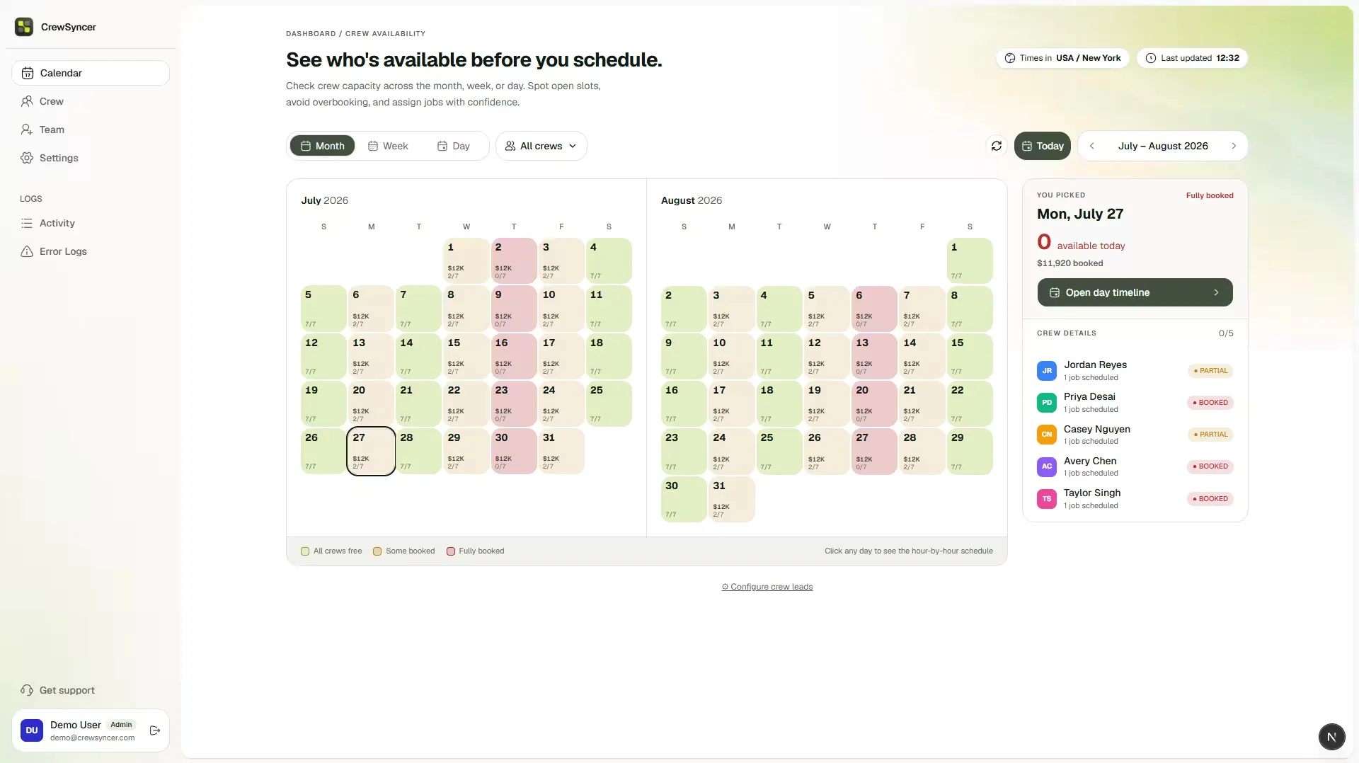 Crewsyncer: Crew scheduling built on Jobber