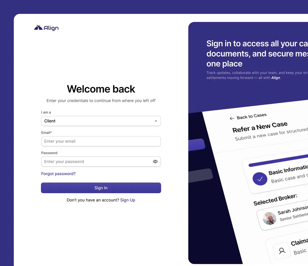 Align - Structured Settlement Referral Platform