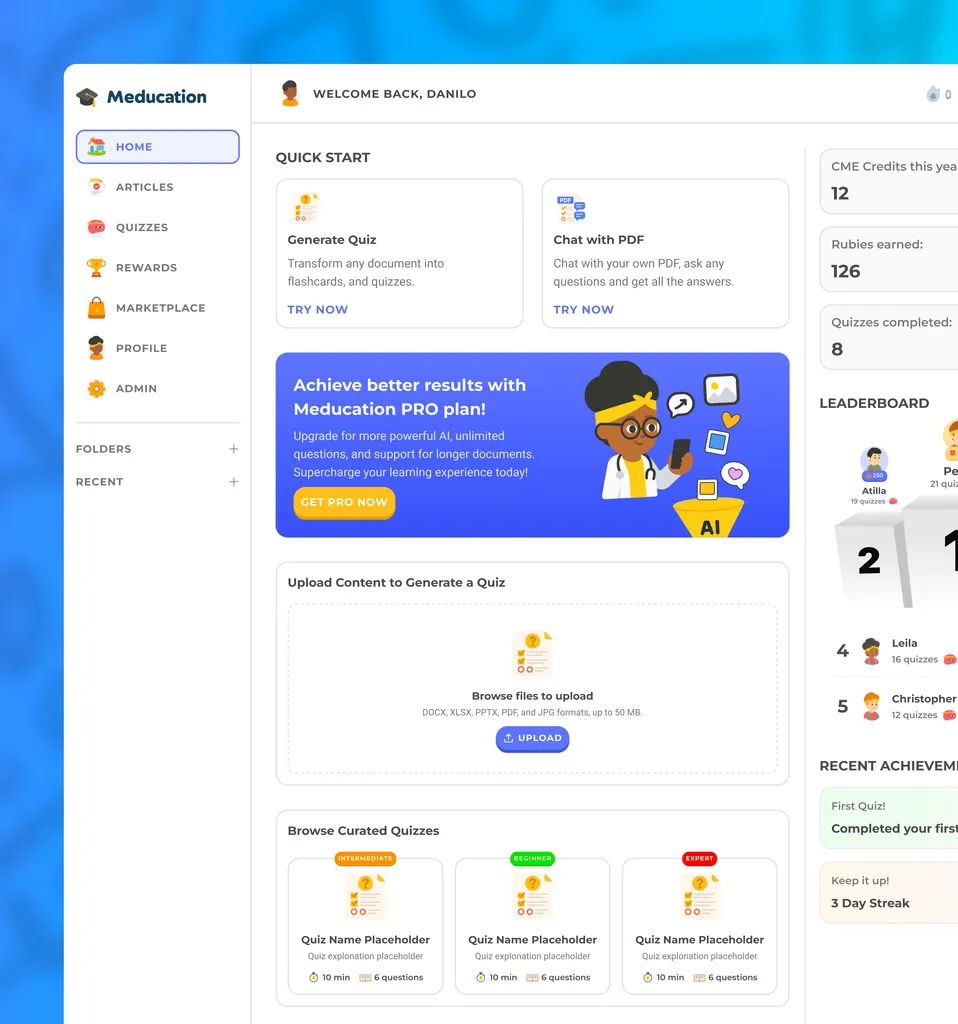 Meducation - AI-powered medical learning platform