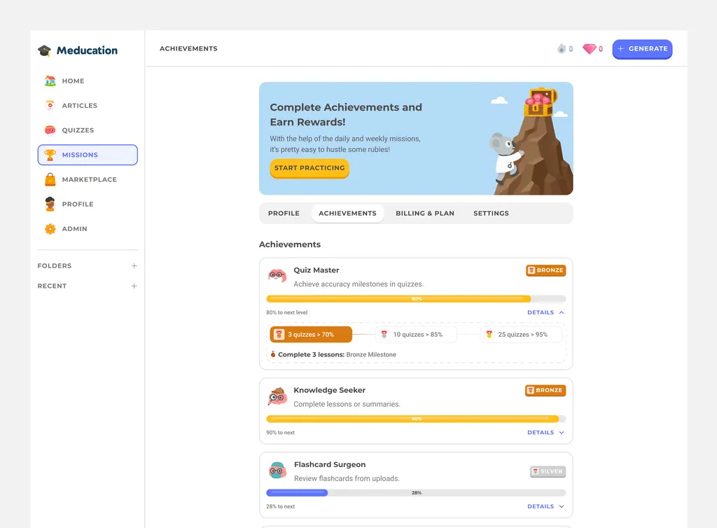 Meducation - AI-powered medical learning platform