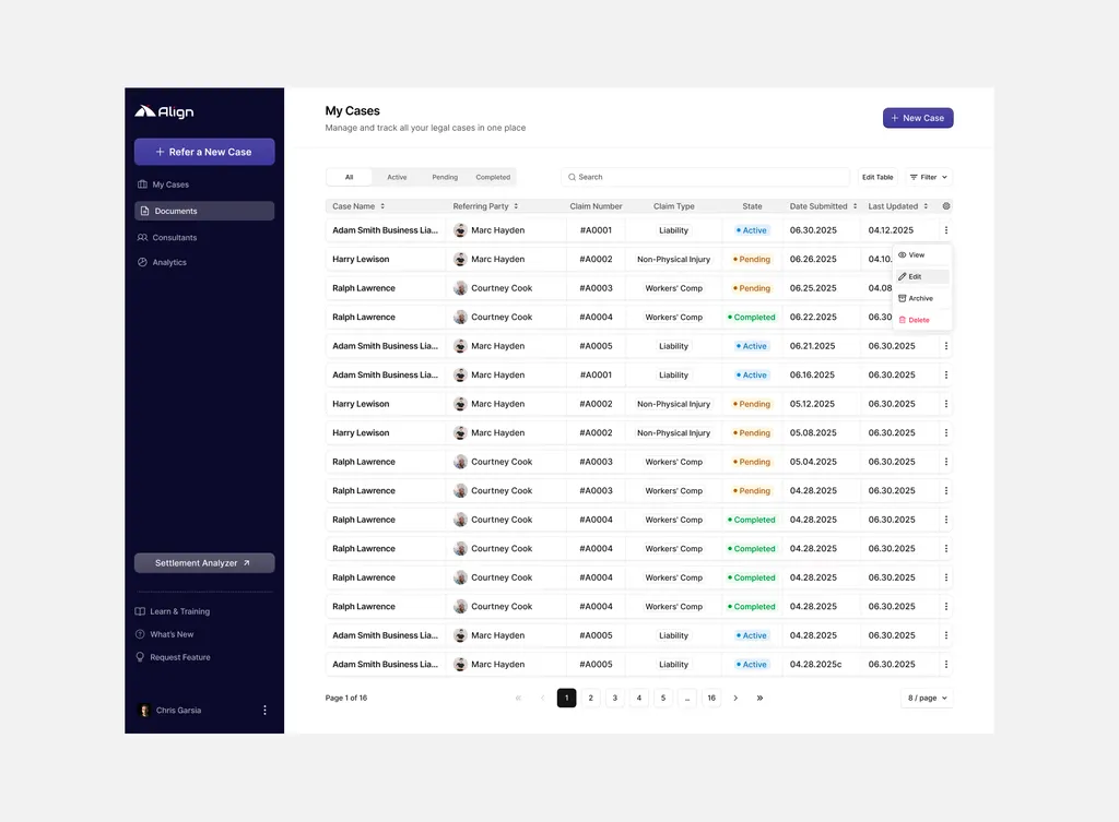 Align - Structured Settlement Referral Platform