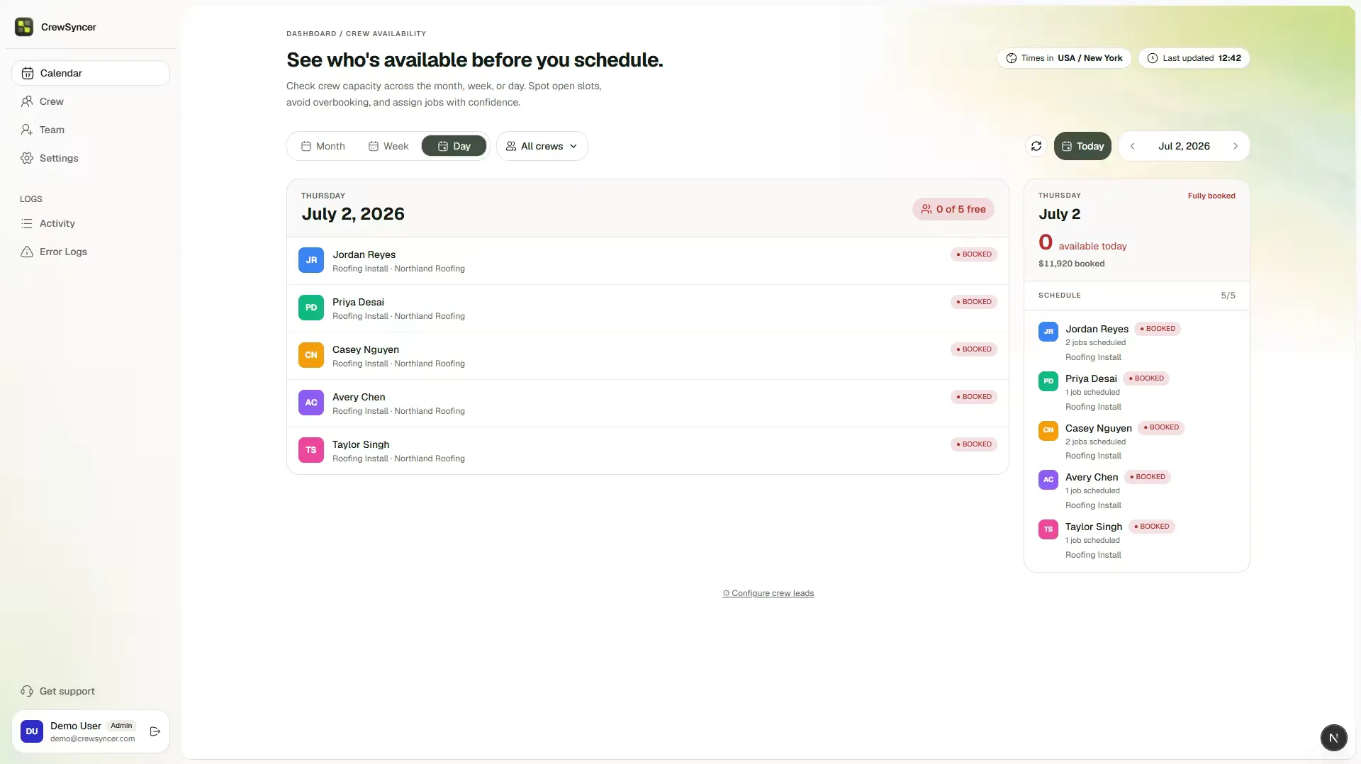 Crewsyncer: Crew scheduling built on Jobber