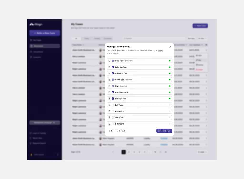 Align - Structured Settlement Referral Platform