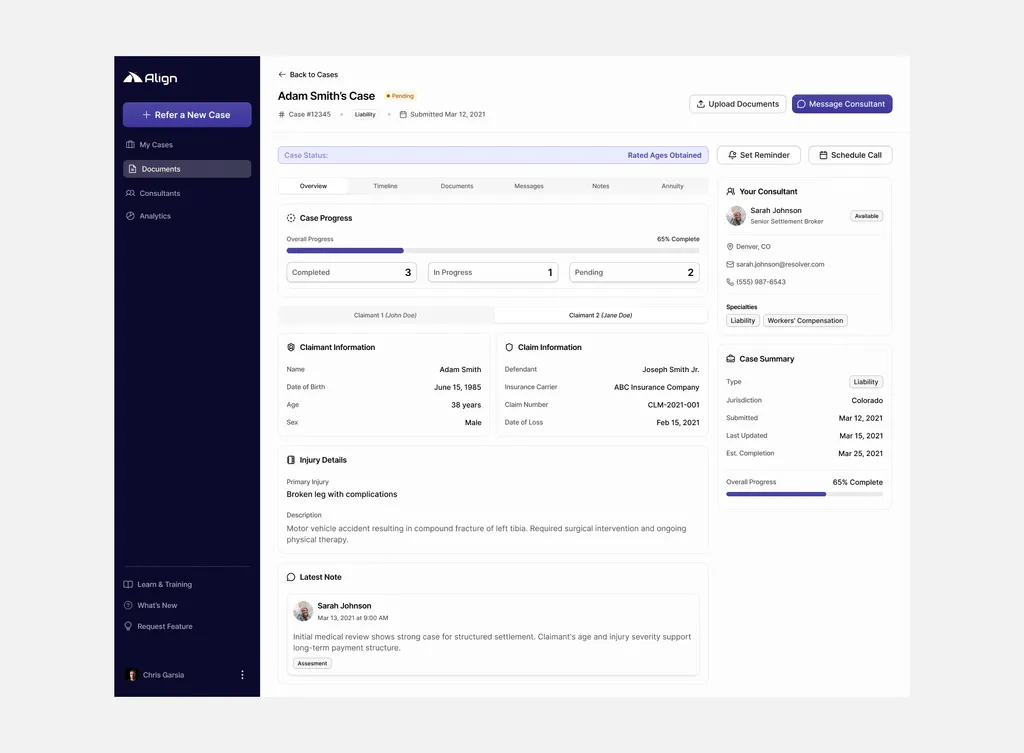 Align - Structured Settlement Referral Platform