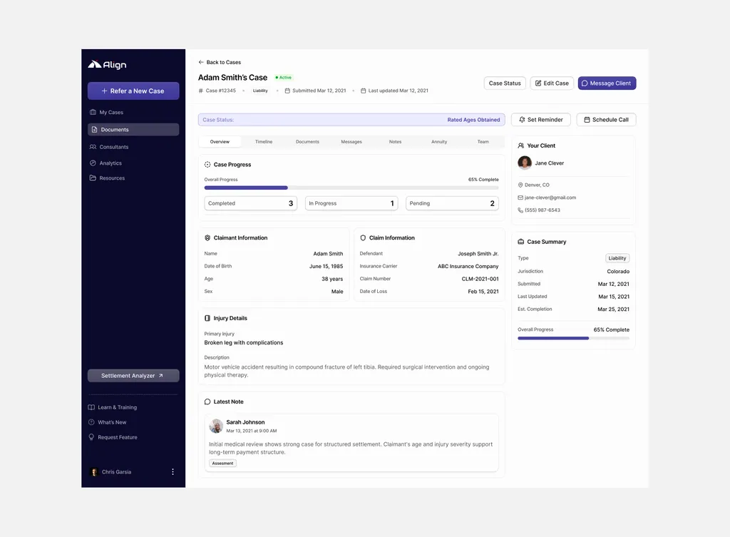 Align - Structured Settlement Referral Platform