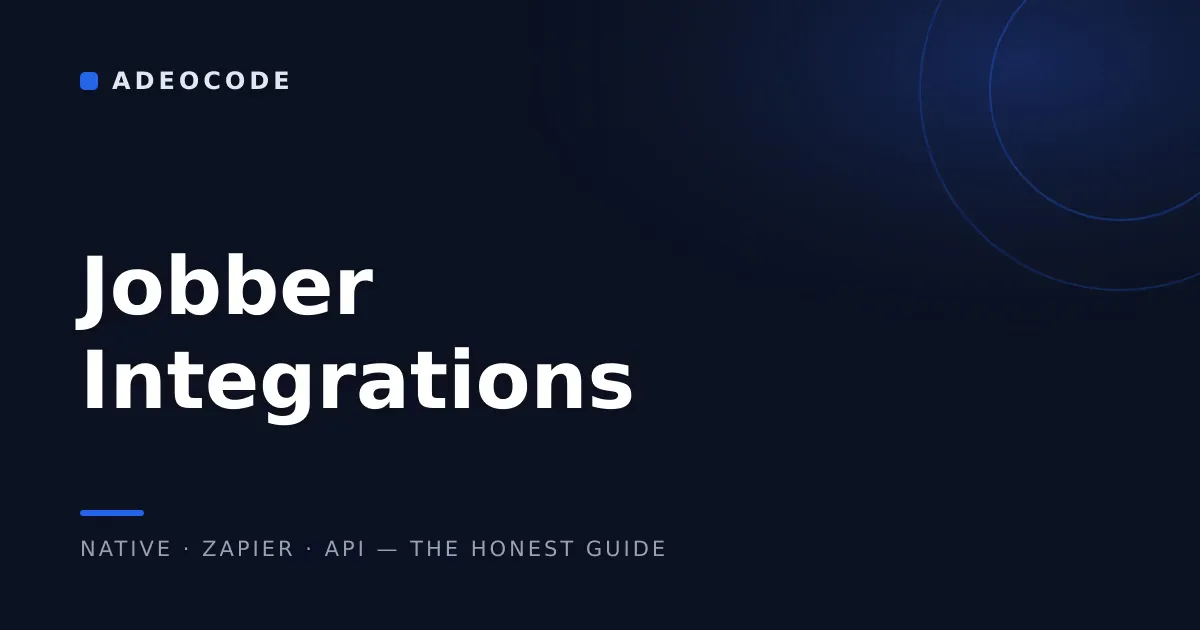 Jobber Integrations: The Honest Guide to What Connects and What's Gated