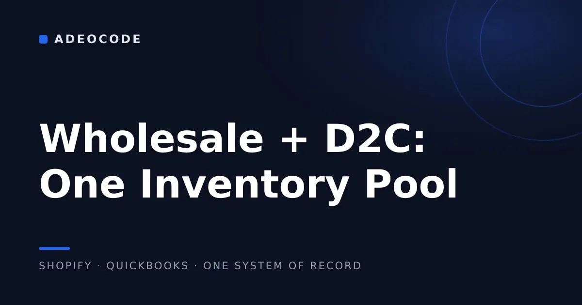 Running Wholesale and D2C on Shopify: One Inventory Pool or Two Systems